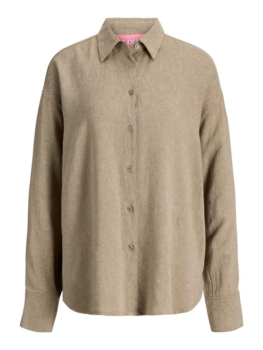 Almira Linen Blend Long Sleeve Shirt - Image 2