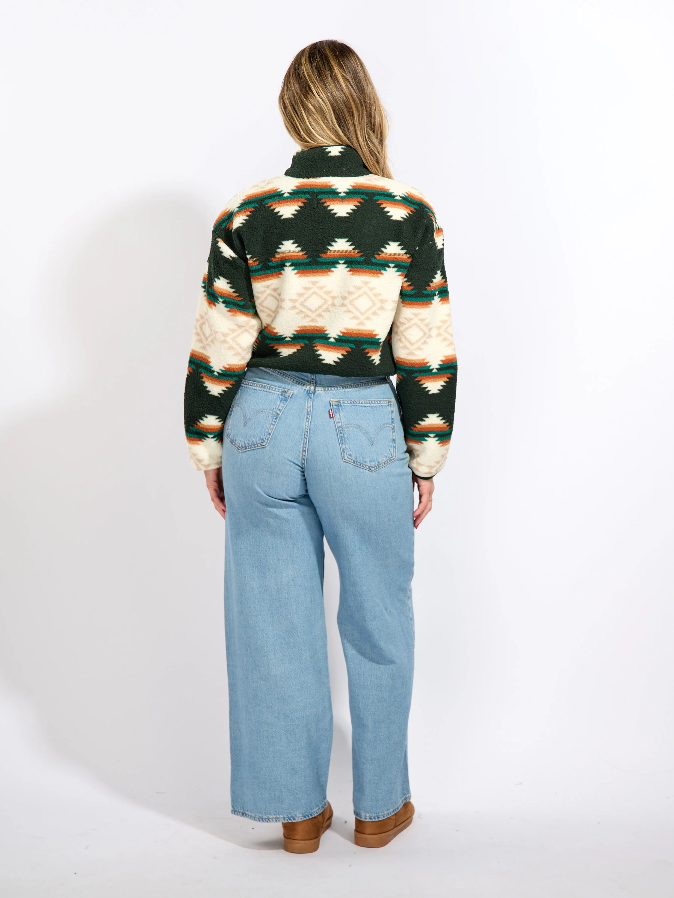 Aztec Full Zip Fleece Sweater - Image 2