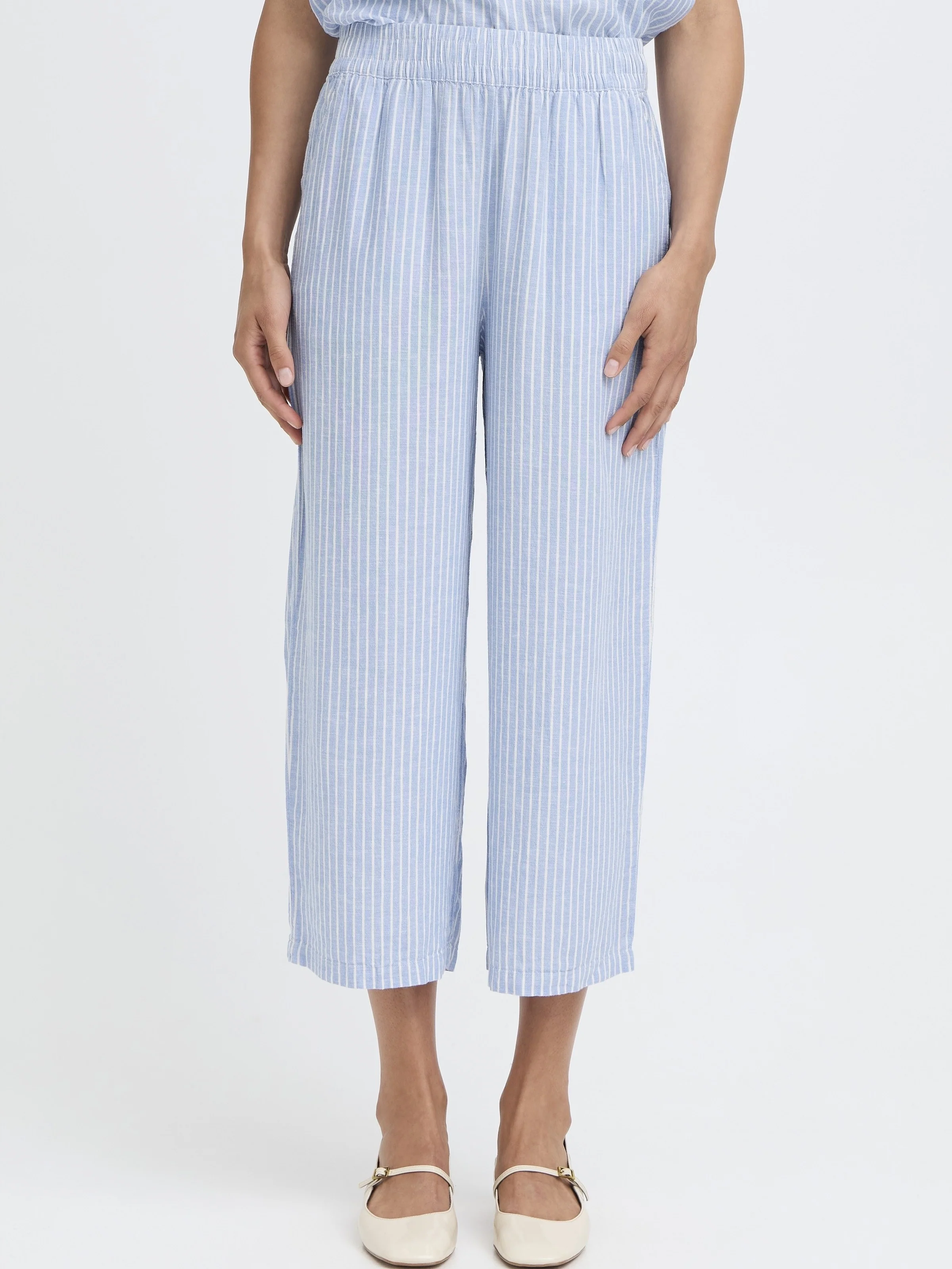 B.Young Falakka Linen Blend Crop Pant