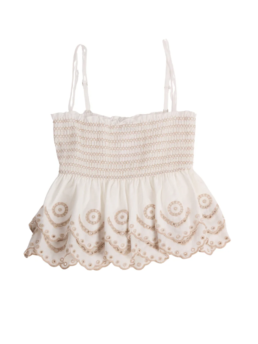 Charlotte Embroidered Ruffle Top - Image 2