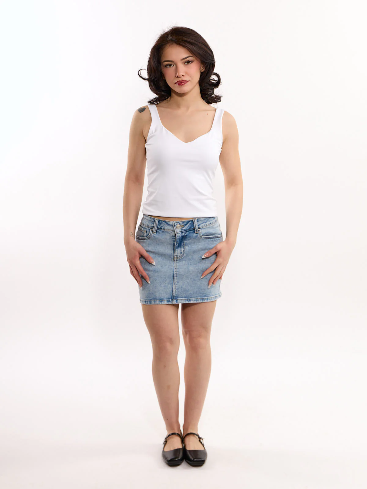 Clean Denim Skirt