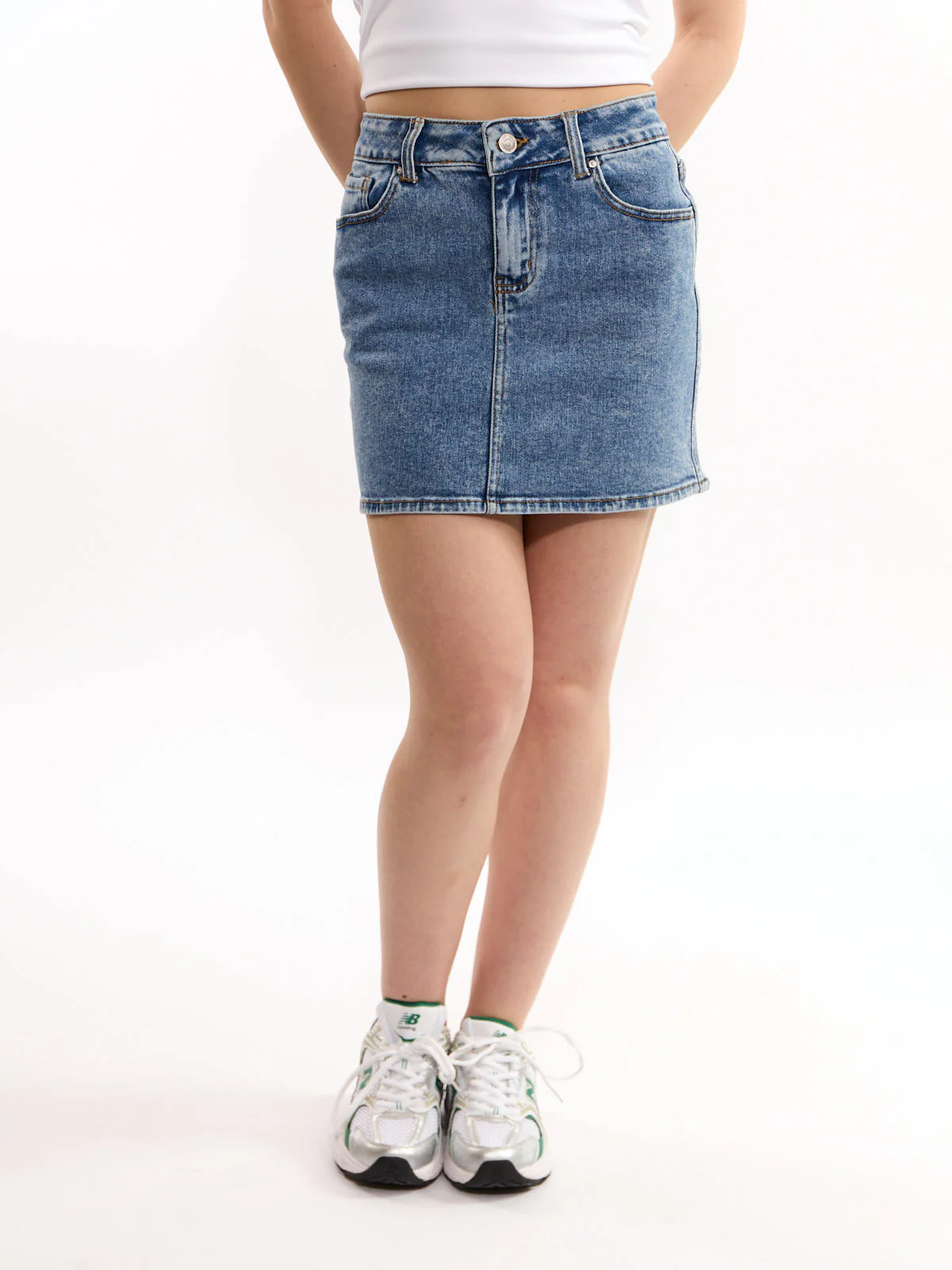 Clean Denim Skirt - Image 2