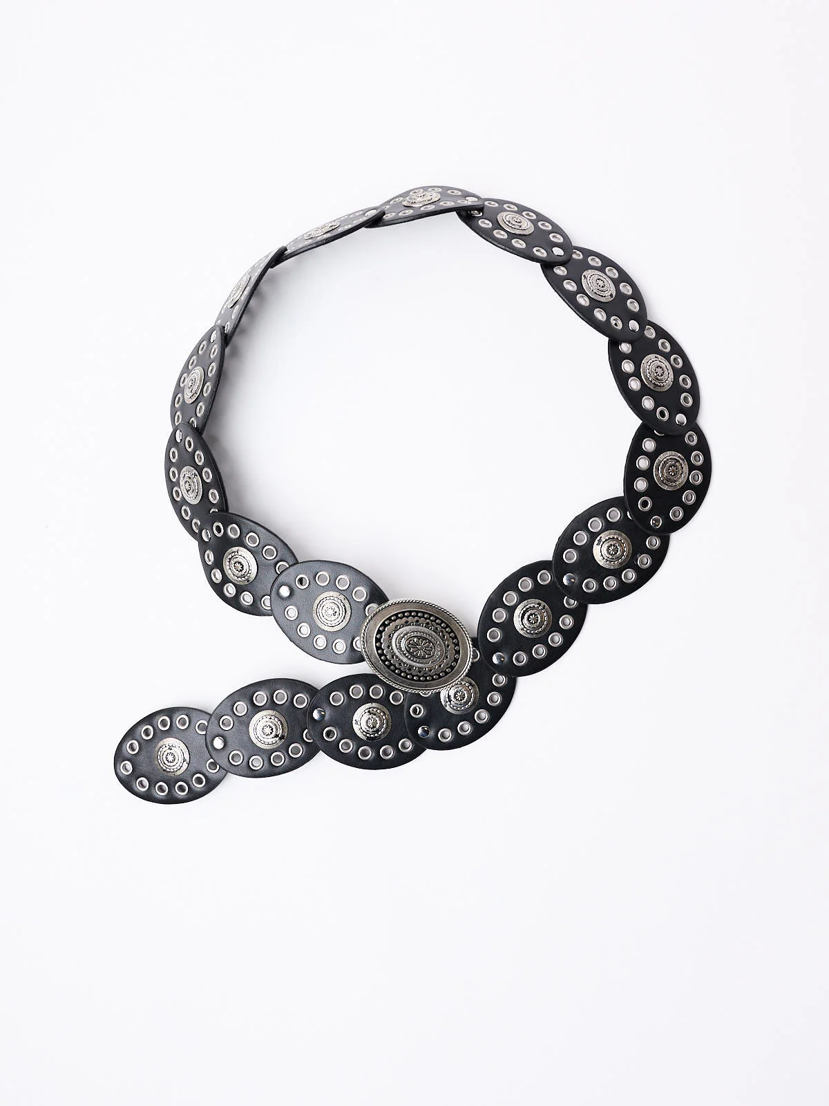 Dakota Oval Disc Leather Belt