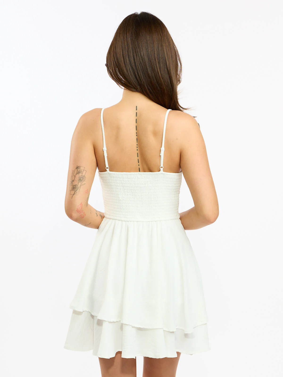Debbie Smocked Back Tiered Mini Dress - Image 2