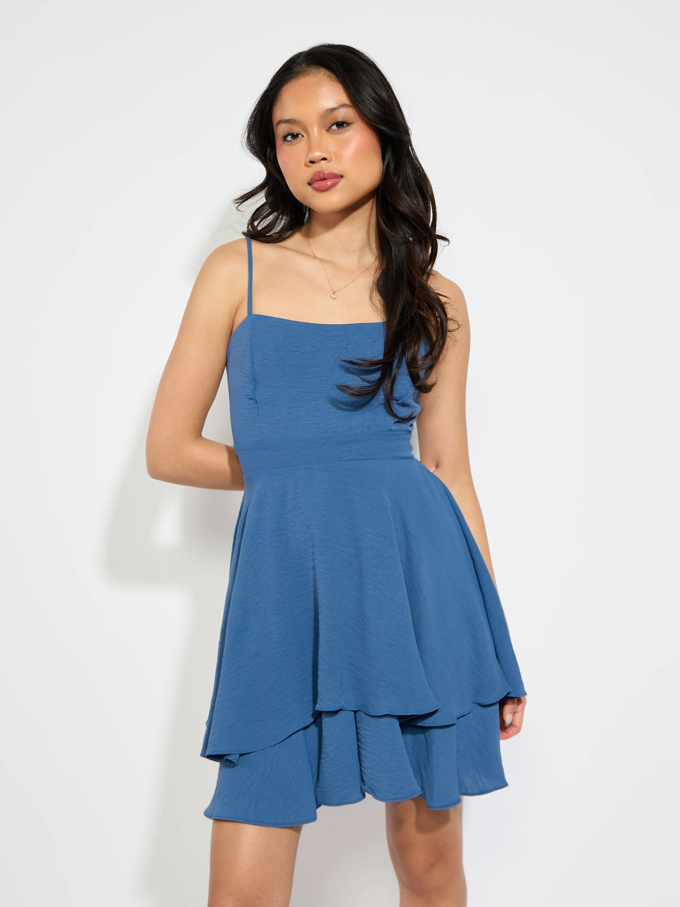 Debbie Double Layer Tie Back Dress - Image 3