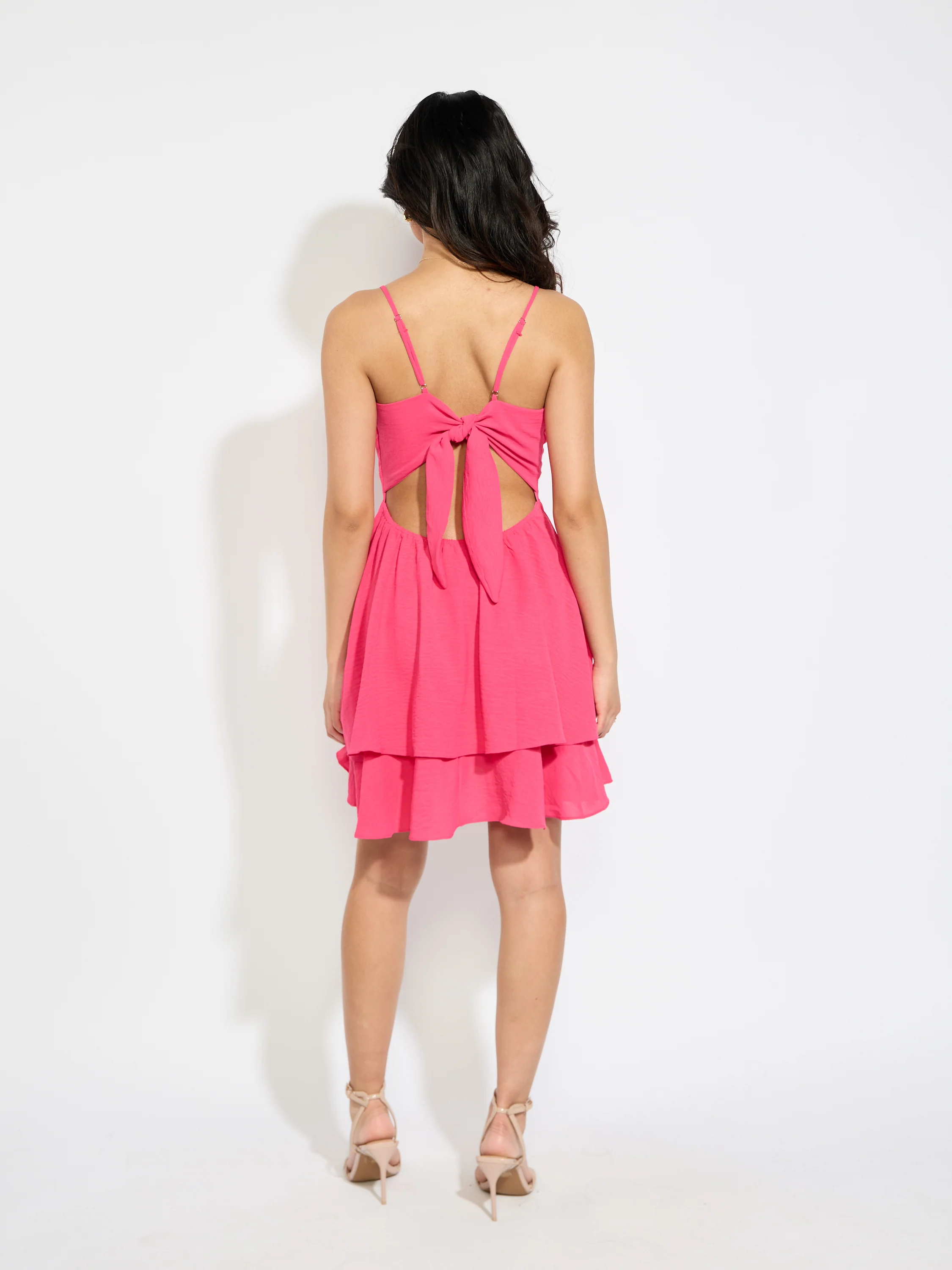 Debbie Double Layer Tie Back Dress - Image 6