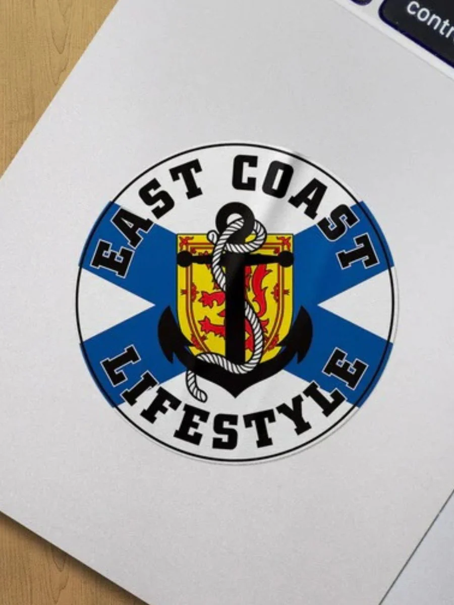East Coast Lifestyle Anchor Circle Sticker - Image 4