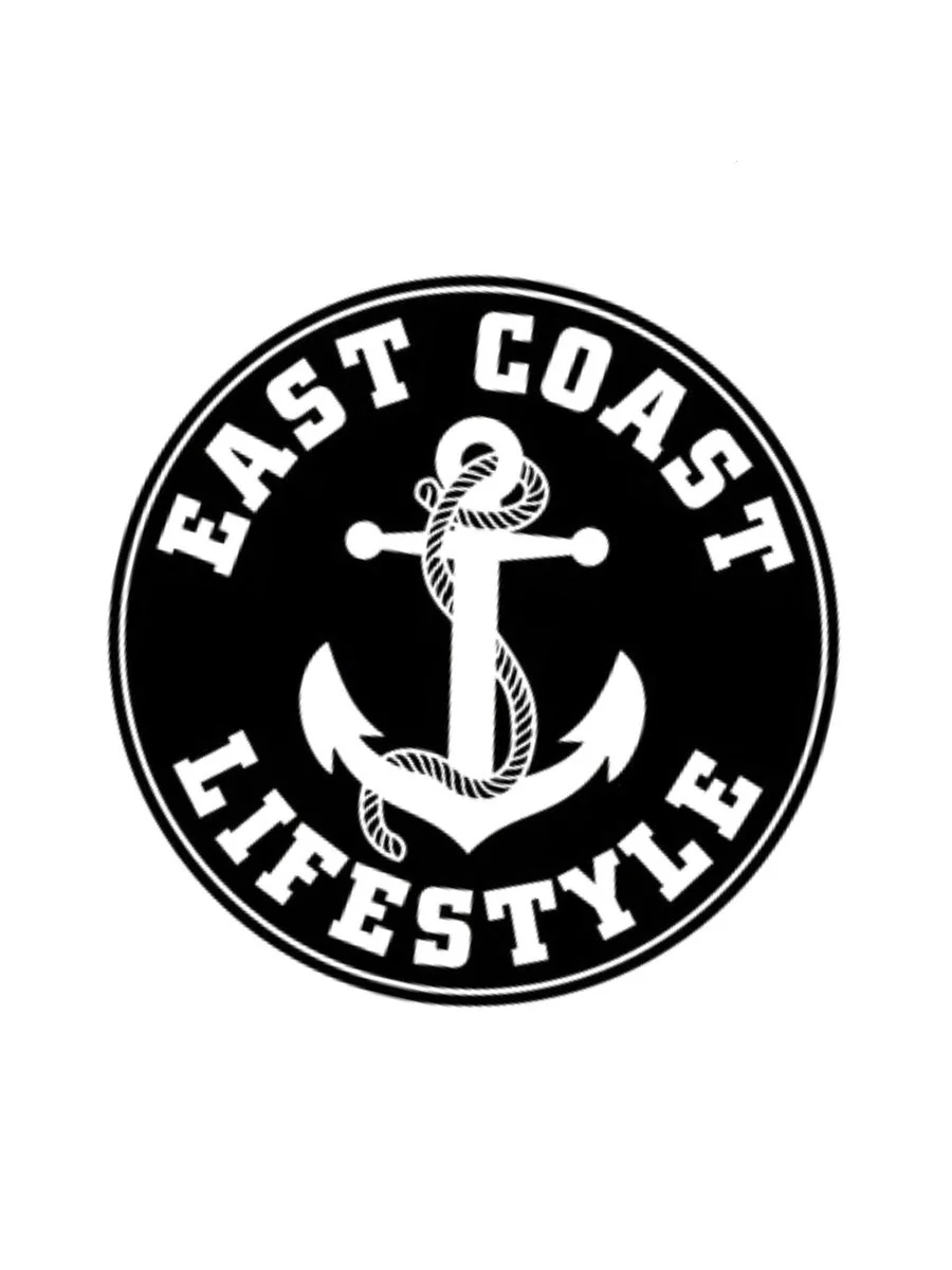 East Coast Lifestyle Anchor Circle Sticker - Image 5