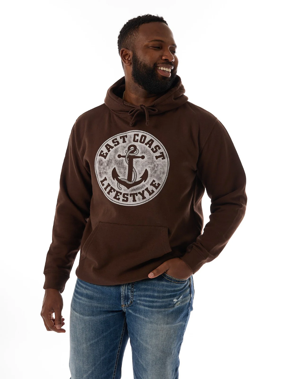 East Coast Lifestyle Vintage Anchor Hoodie - Image 2