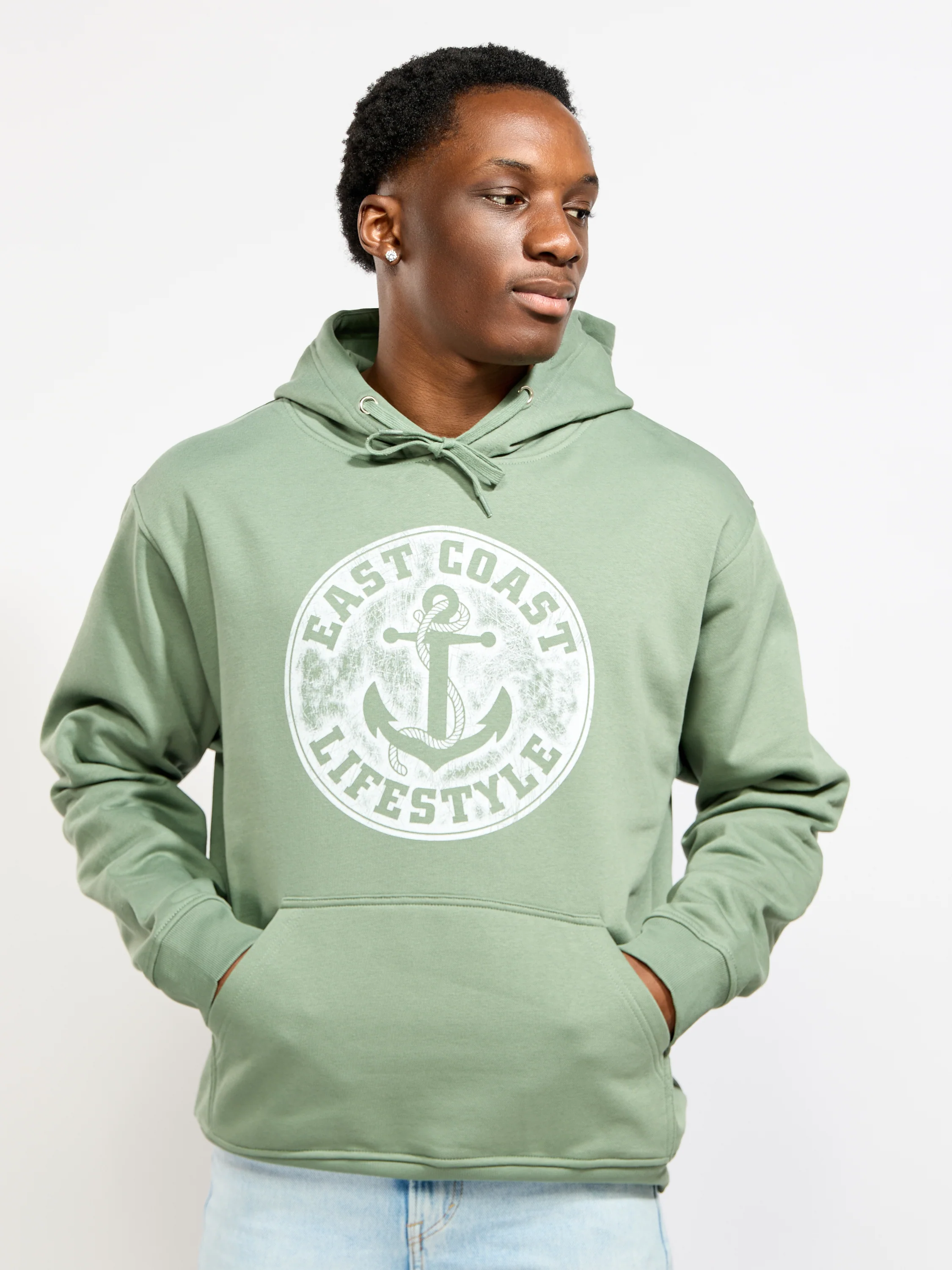East Coast Lifestyle Vintage Anchor Hoodie - Image 5