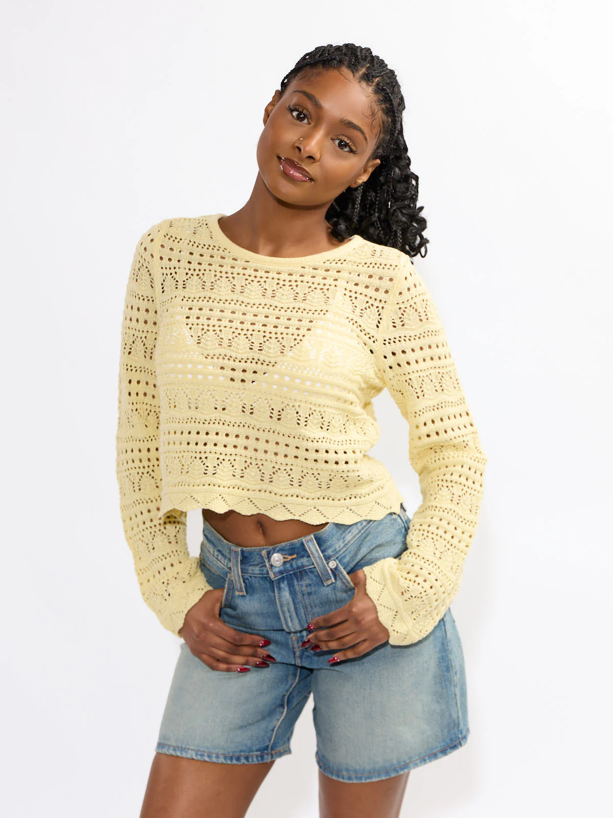 Elke Life Crochet Long Sleeve Top - Image 2