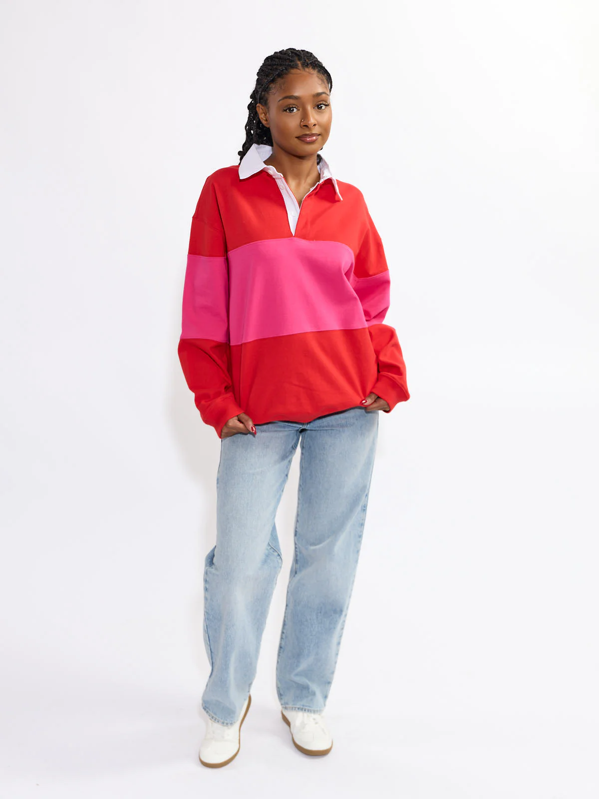 Esther Oversized Polo Top - Image 4
