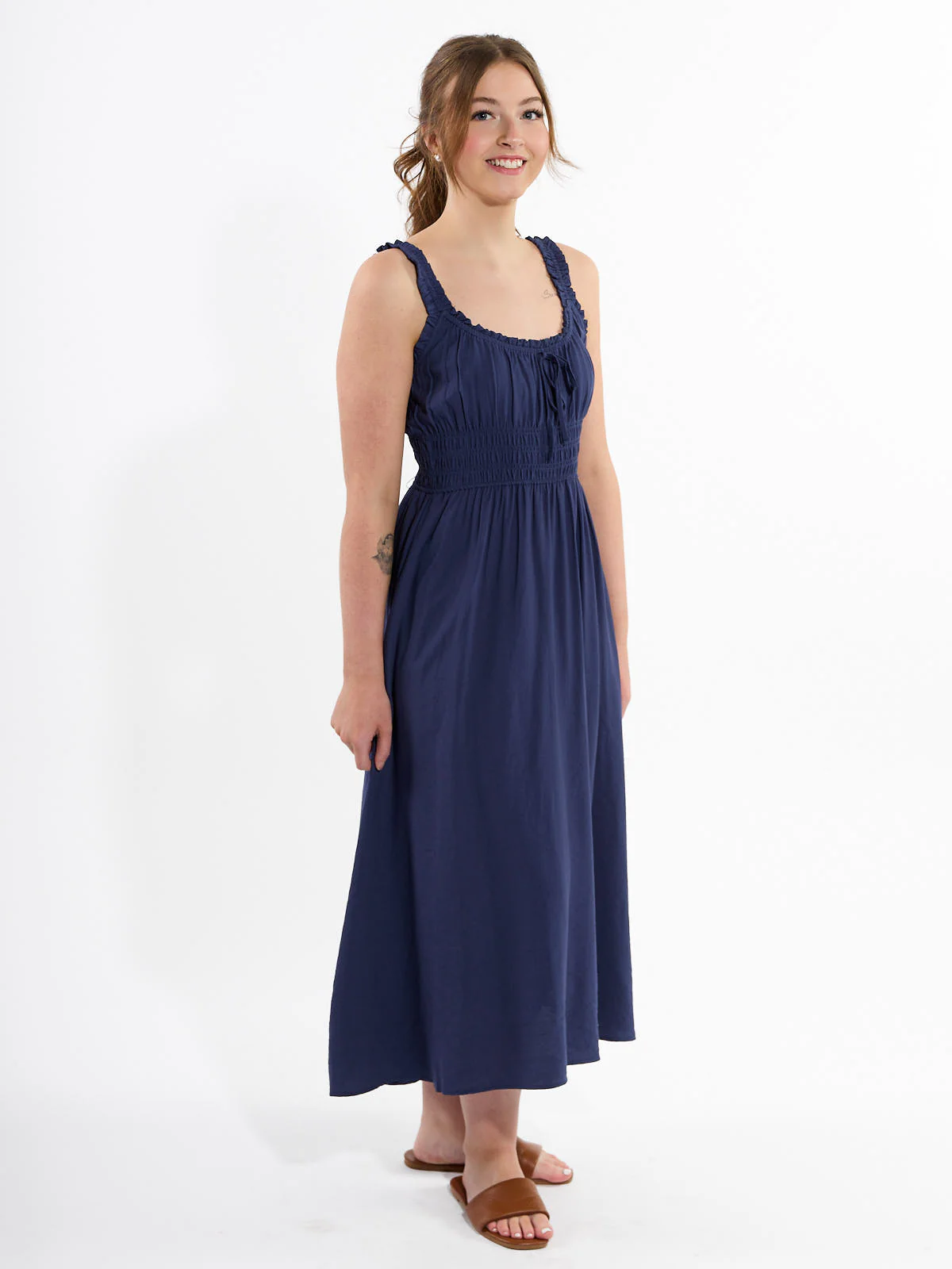 Ida Solid Midi Dress - Image 2