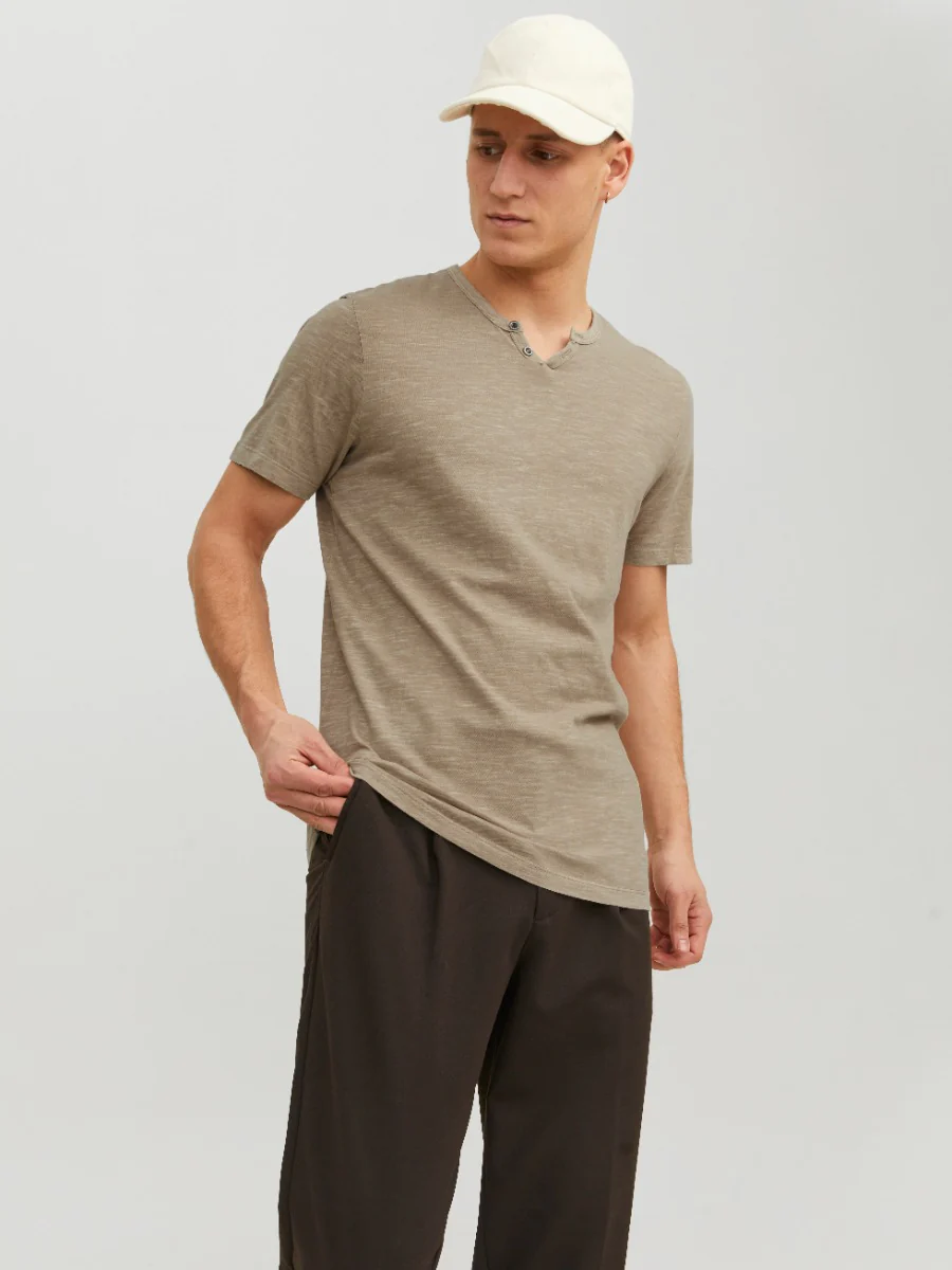 Jack & Jones Split Neck Tee - Image 5