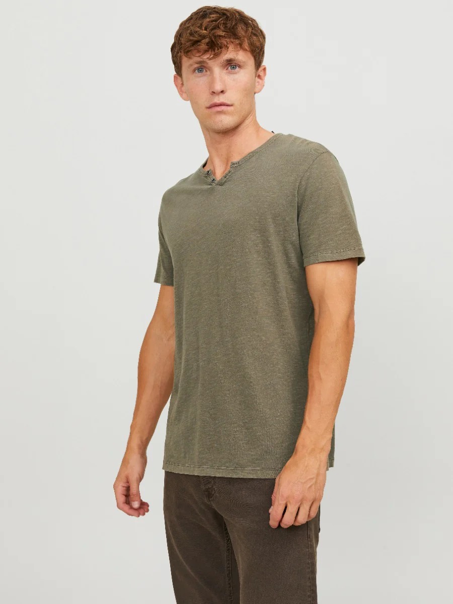 Jack & Jones Split Neck Tee - Image 6