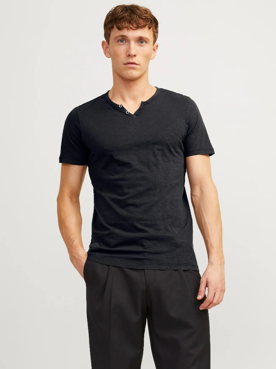 Jack & Jones Split Neck Tee - Image 8