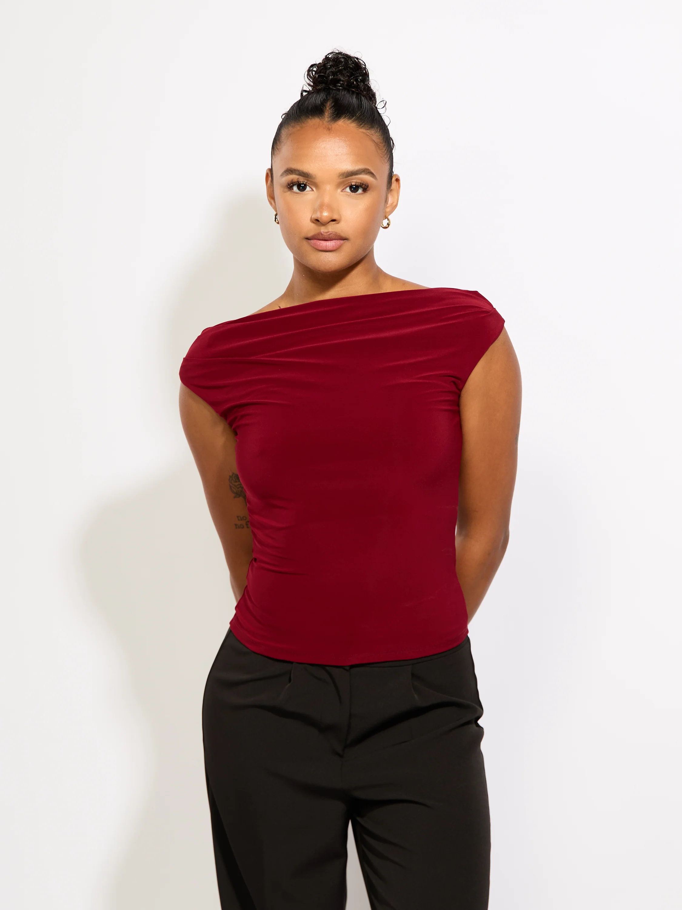 Jesse Off The Shoulder Jersey Top - Image 5