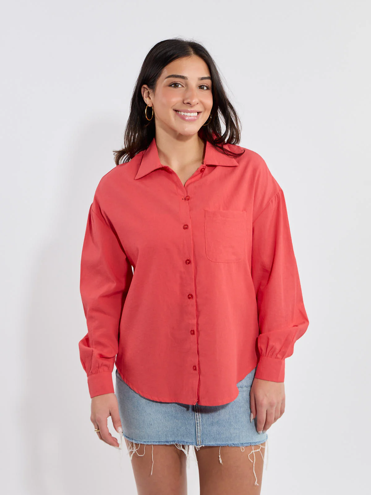 Lauren Button-Down Long Sleeve Blouse - Image 3