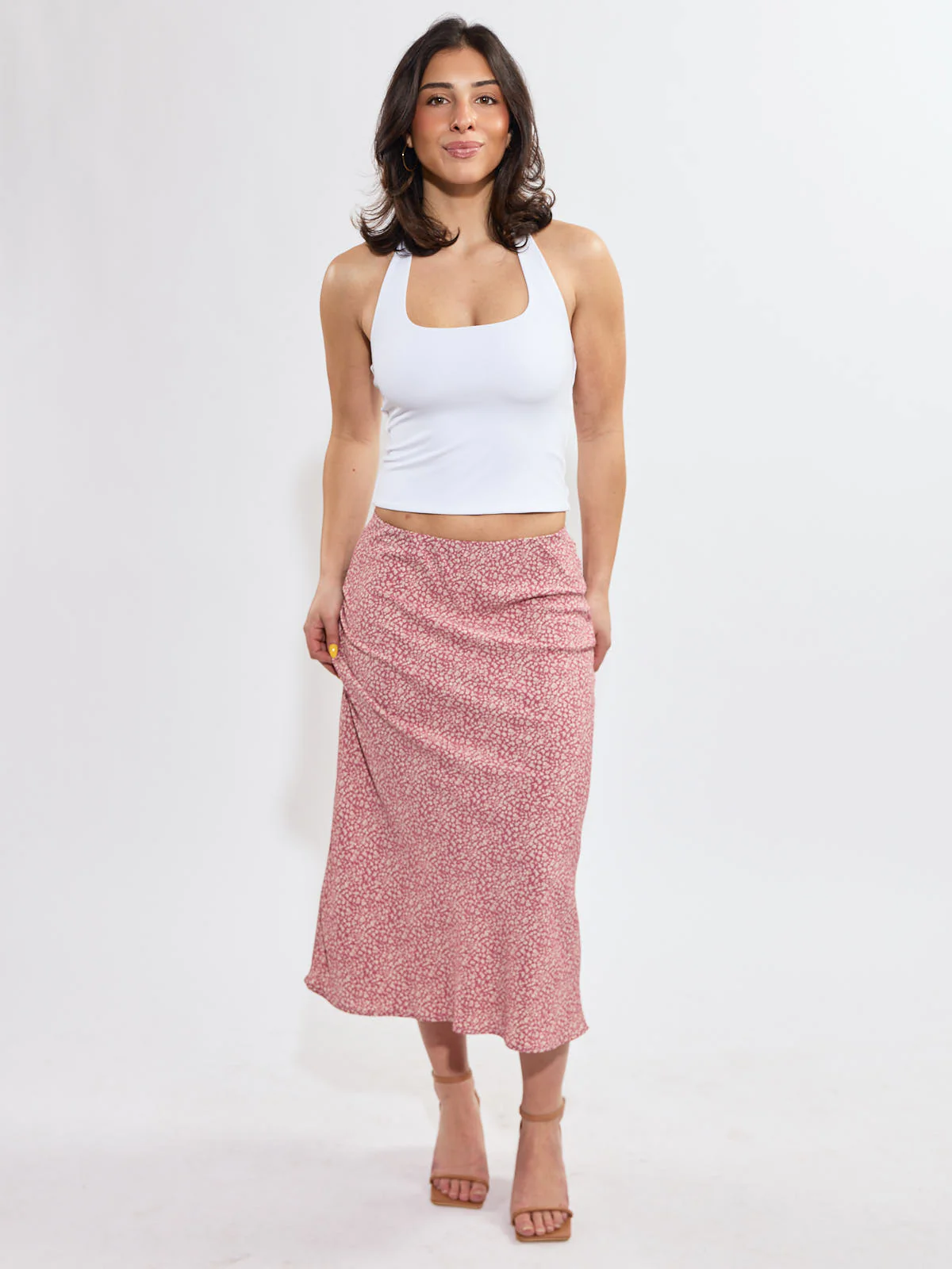 Mixed Midi Floral Skirt - Image 9