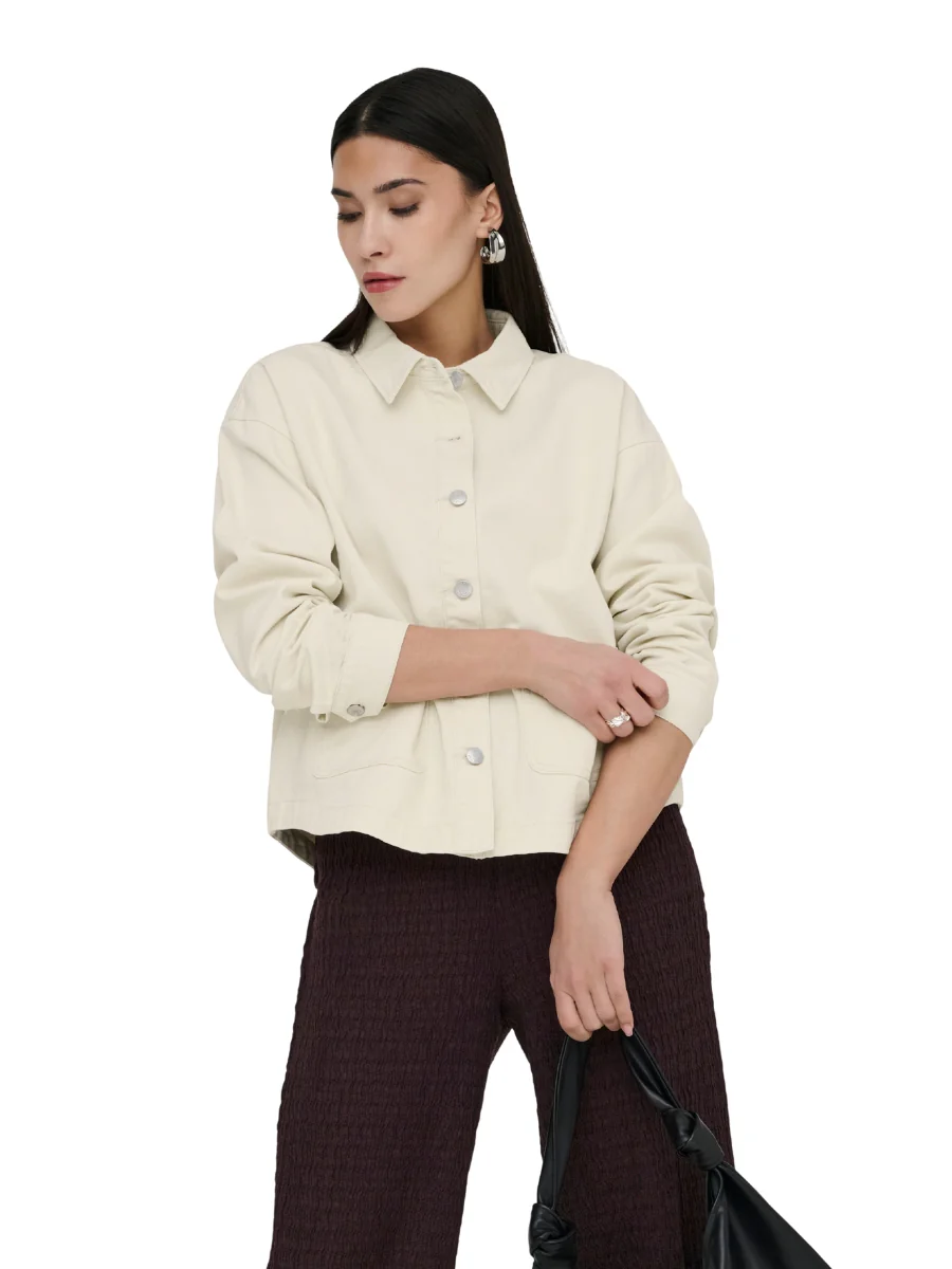 Only Lara Long Sleeve Denim Shacket - Image 3