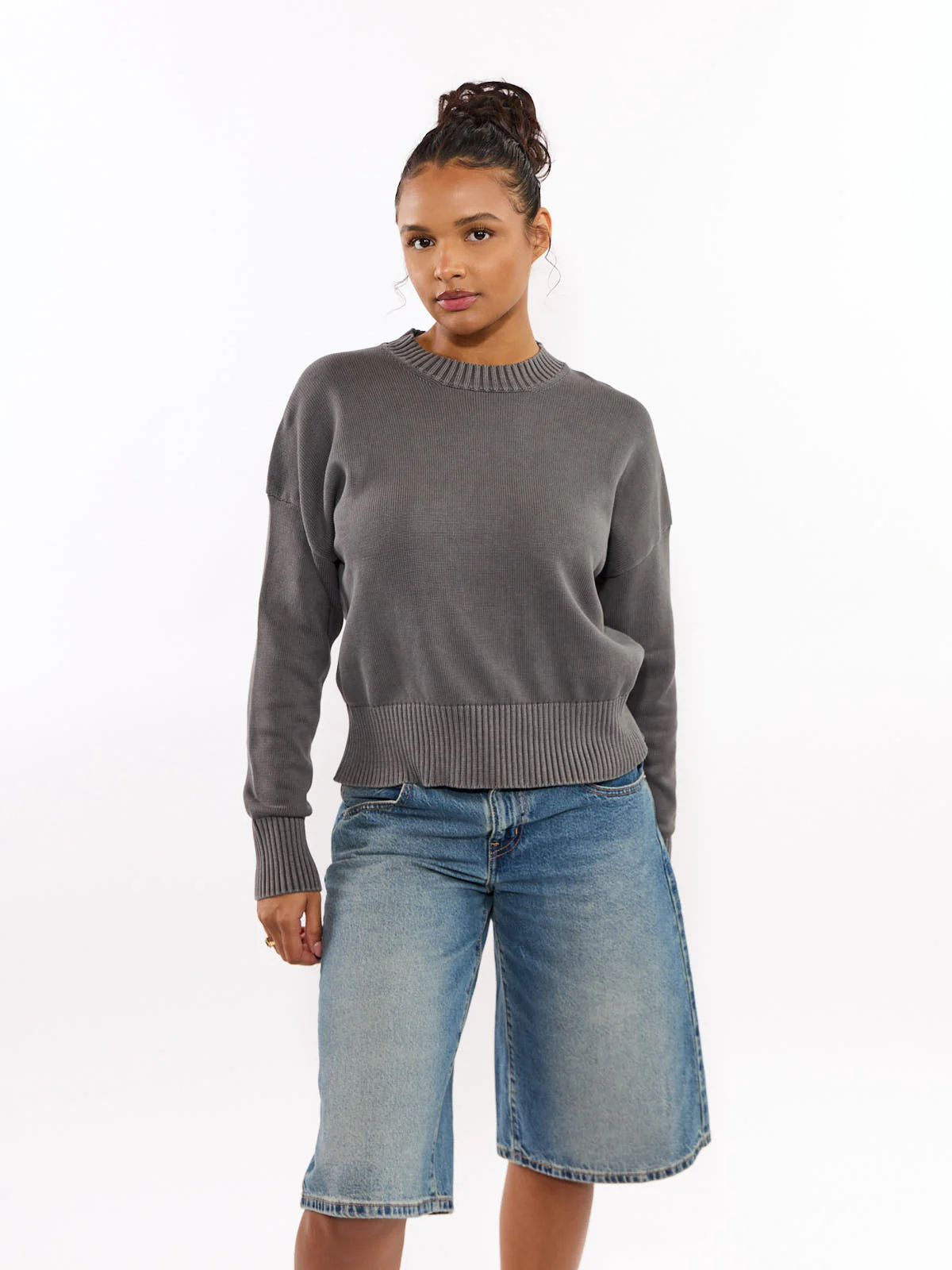 Palma Solid Long Sleeve Crew Top - Image 10