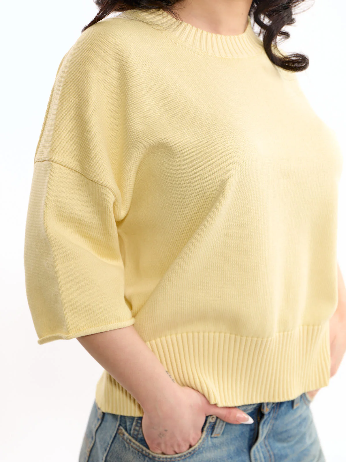 Palma Solid Short Sleeve Crew Top - Image 2