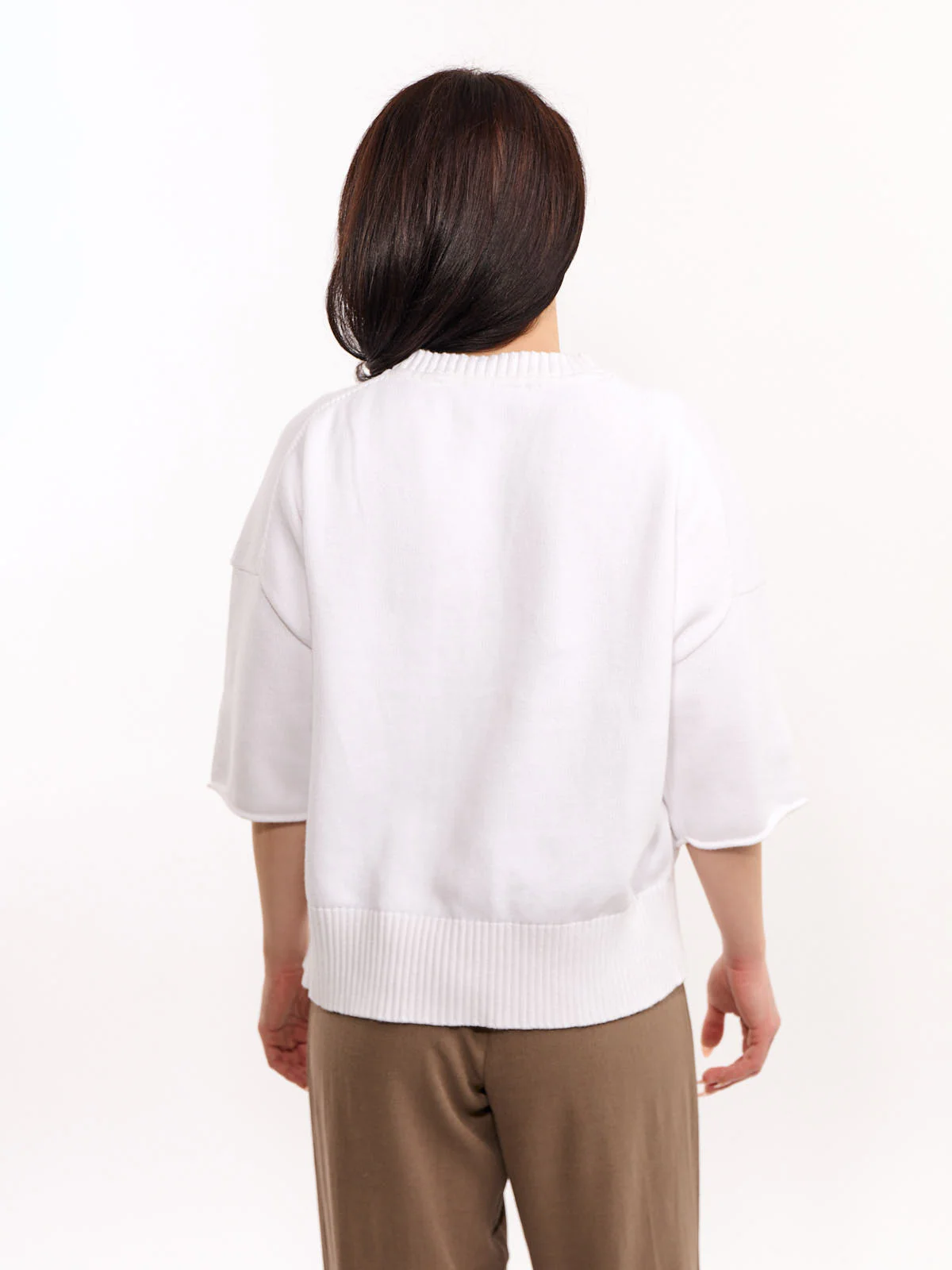 Palma Solid Short Sleeve Crew Top - Image 3