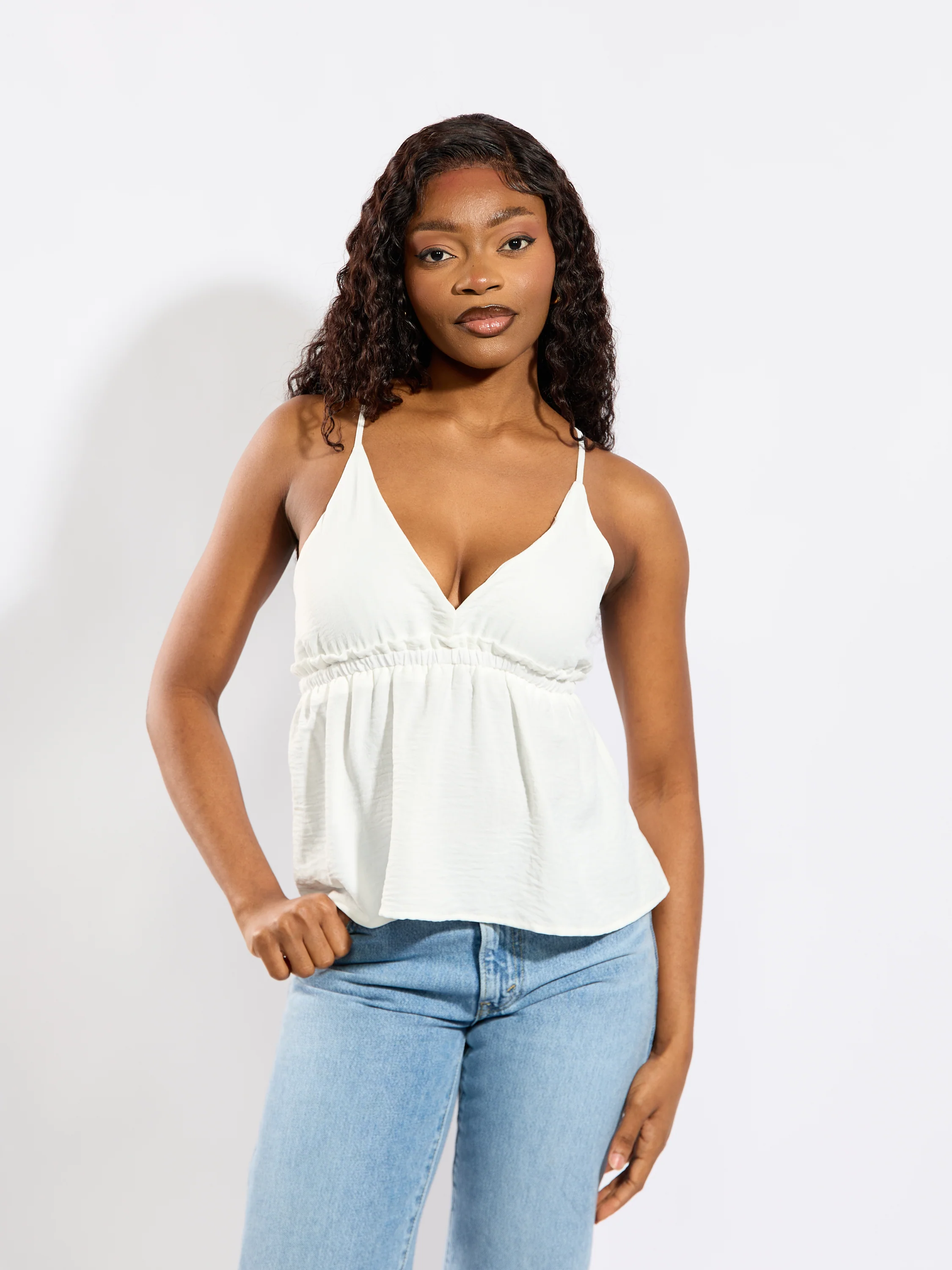 Peplum V-Neck Blouse - Image 17