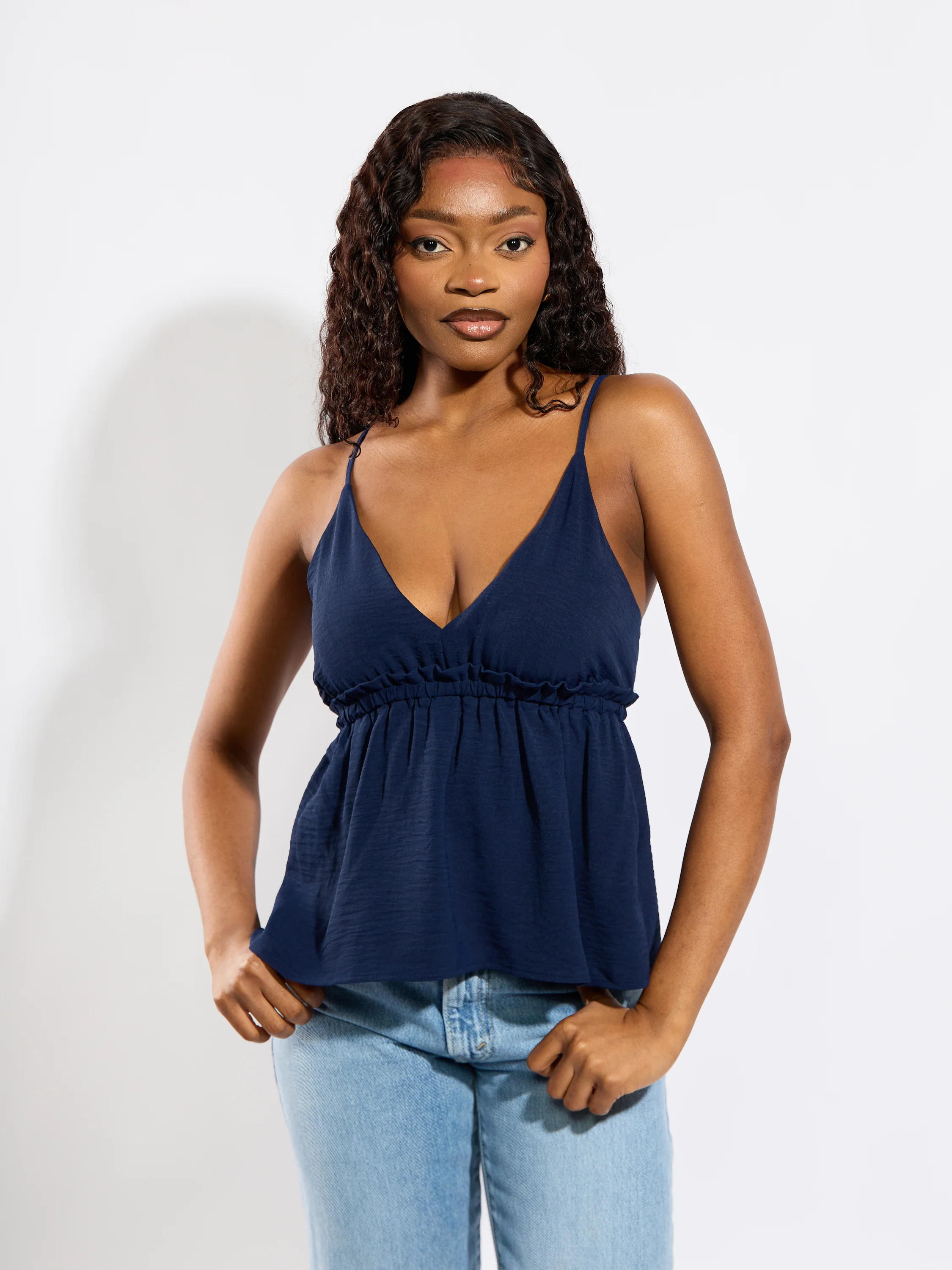 Peplum V-Neck Blouse - Image 2