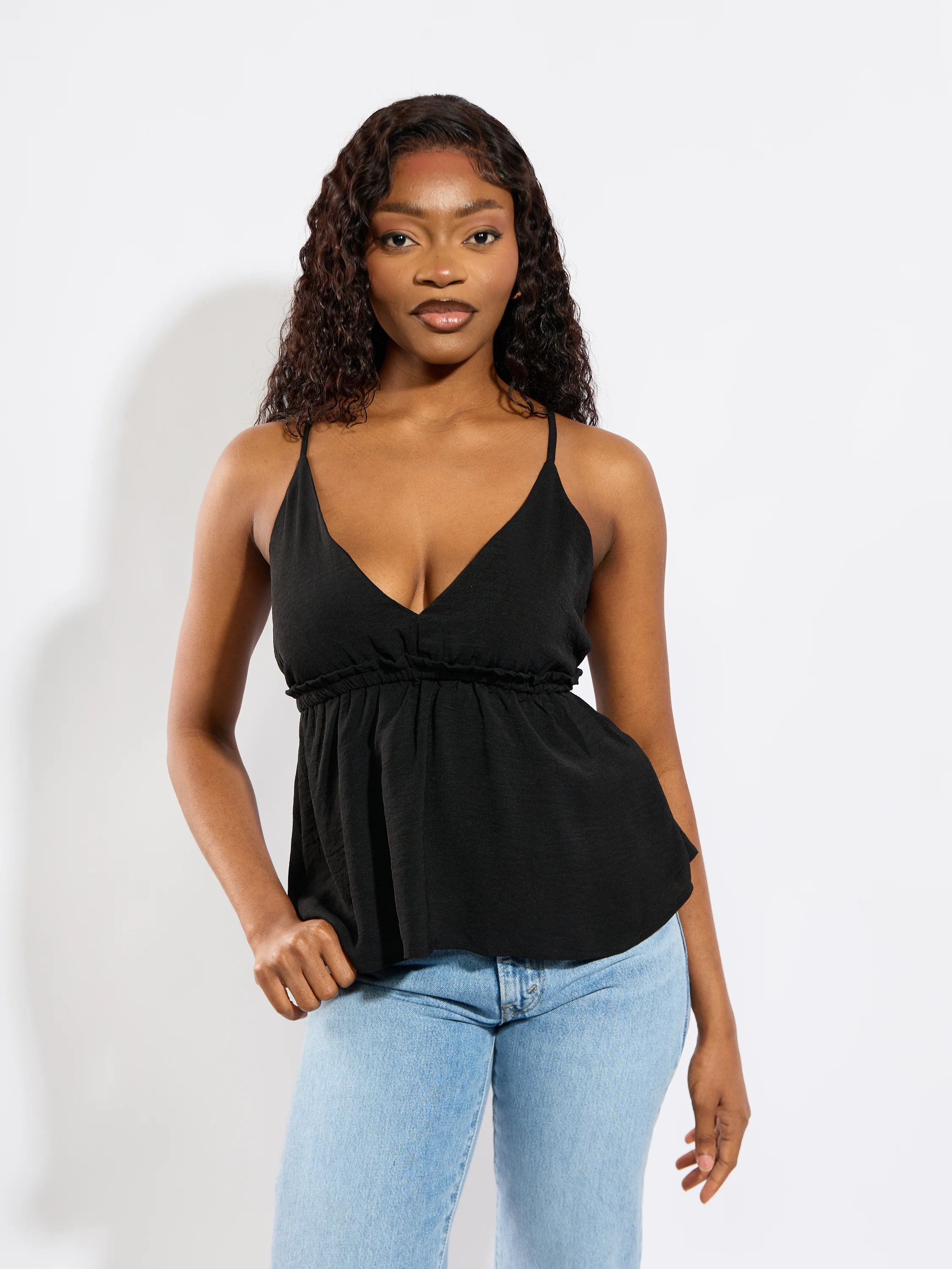 Peplum V-Neck Blouse - Image 3