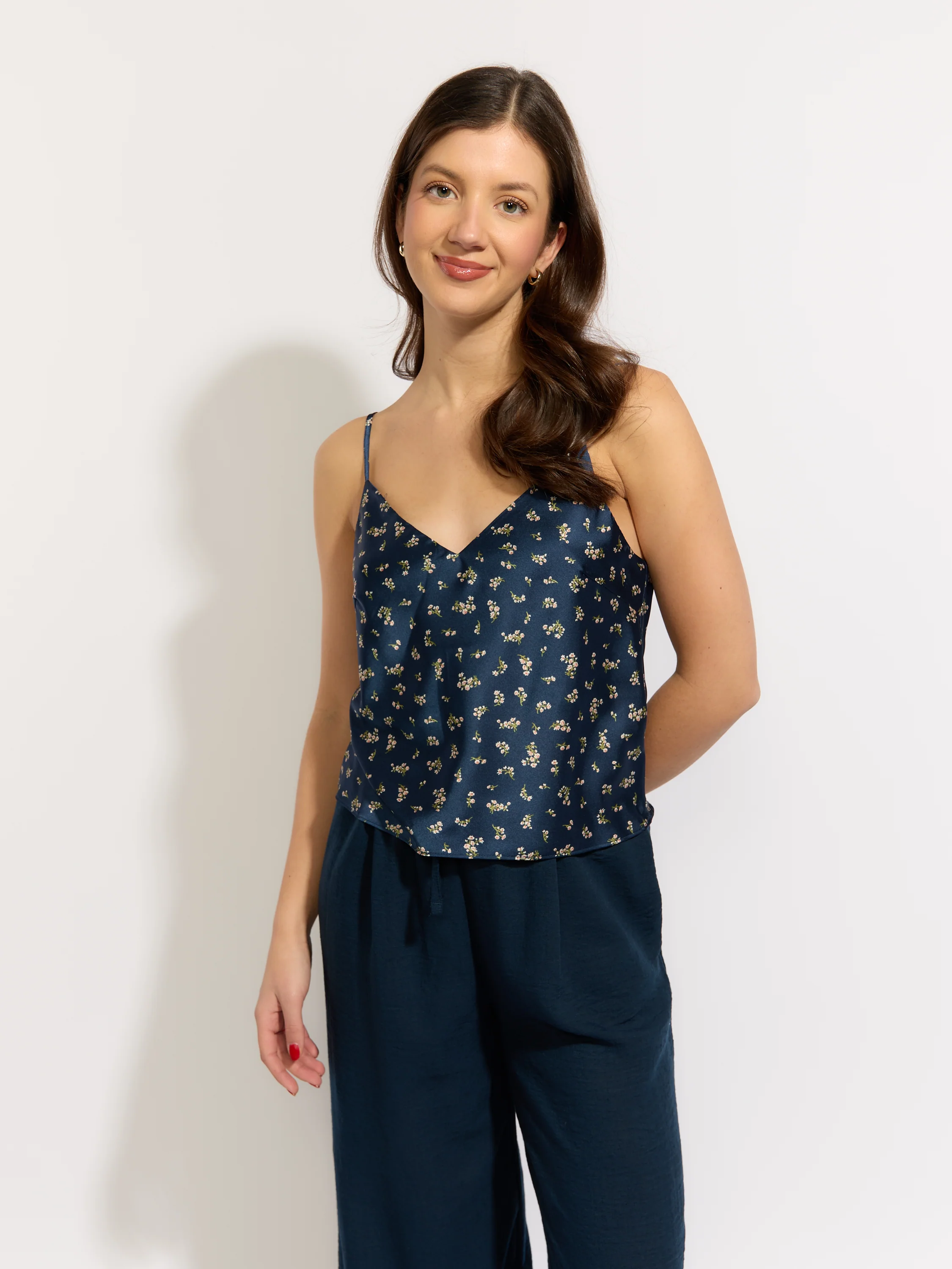 Satin Floral Cami Top - Image 3