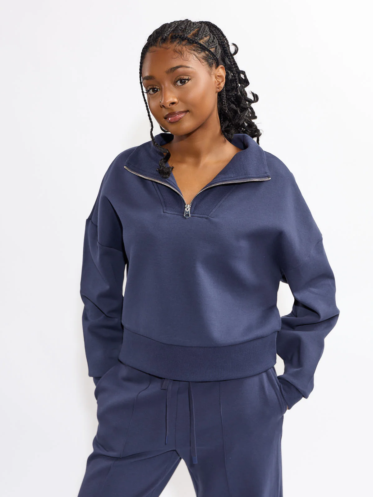 Seanni Soft Cotton 1/4 Zip Top