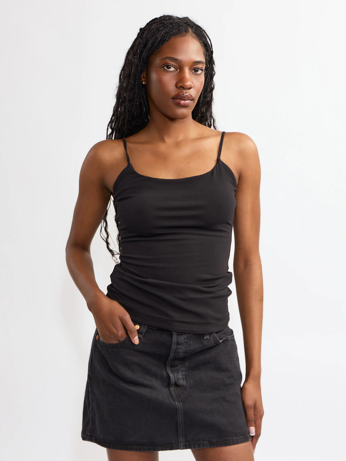 Second Skin Perla Cotton Double Line Tank Top - Image 2