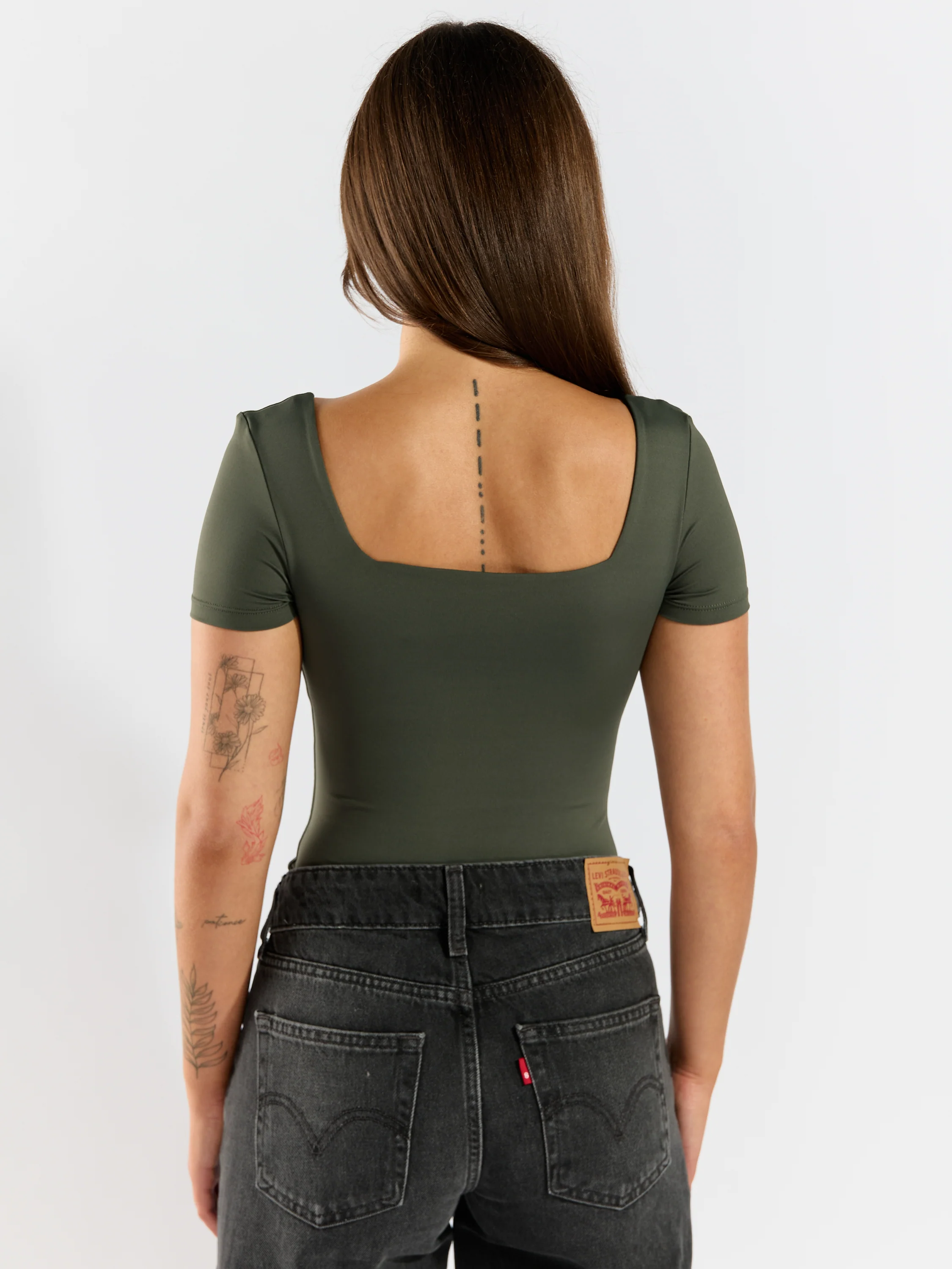 Second Skin Stacy Square Neck Short Sleeve Bodysuit - Image 10