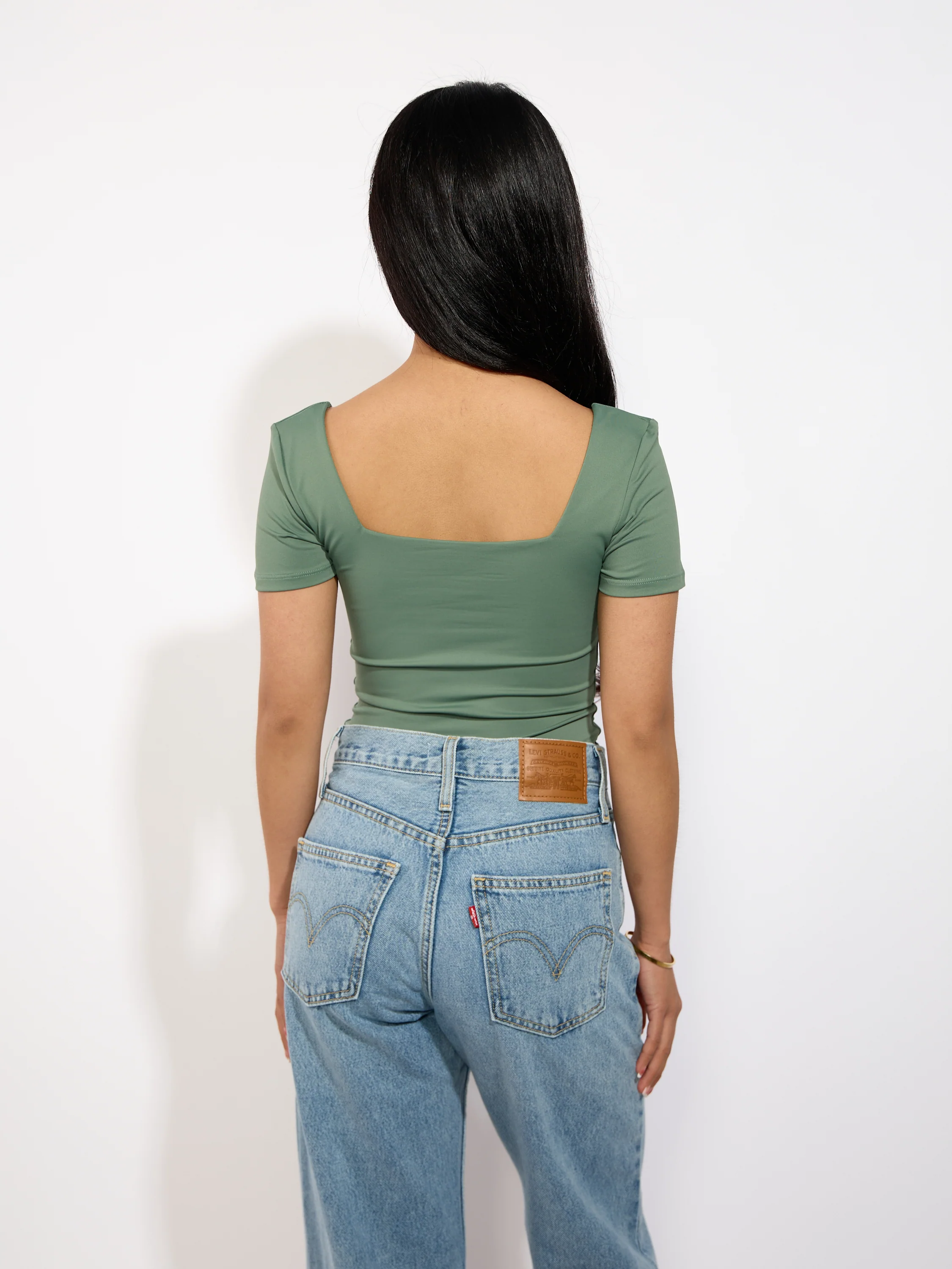 Second Skin Stacy Square Neck Short Sleeve Bodysuit - Image 3