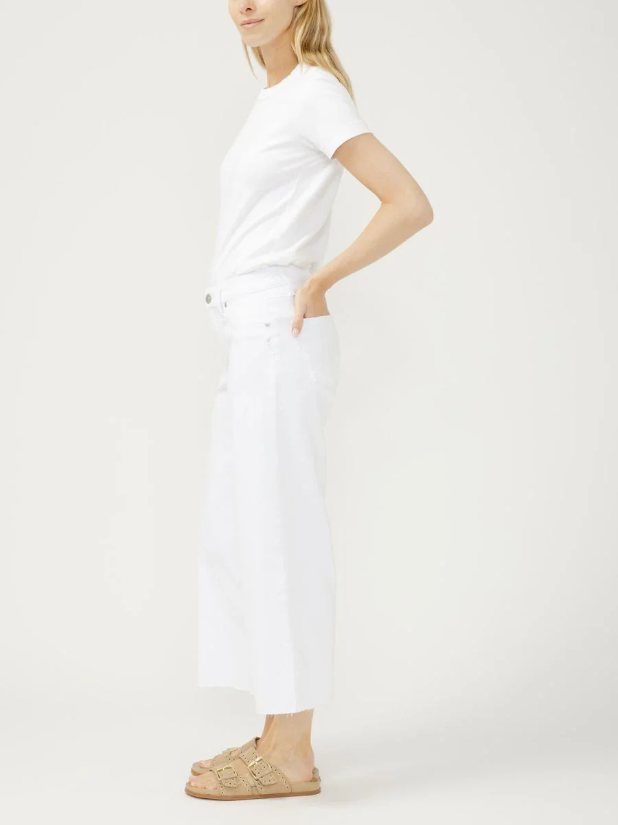 Silver Suki Wide Leg Cropped White Jeans - Image 2