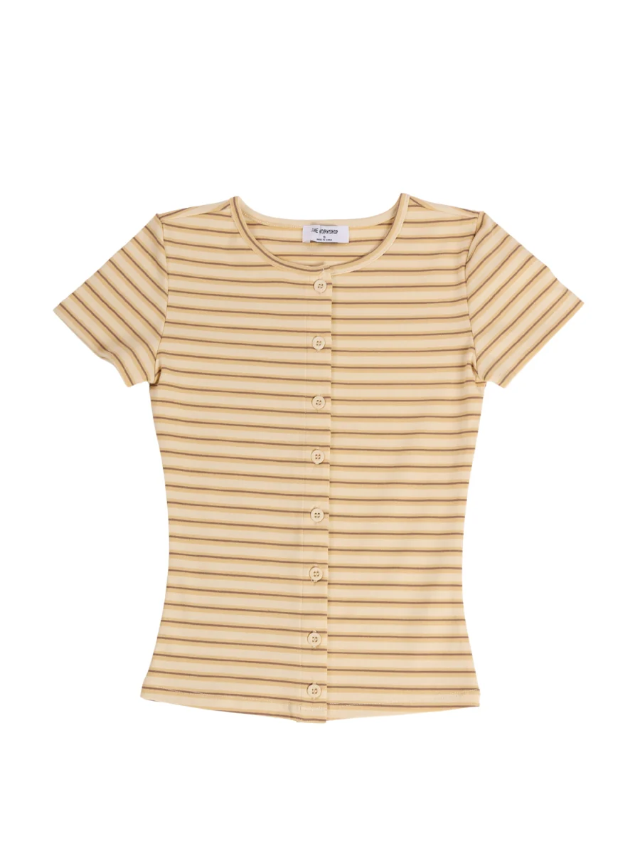 Summer Stripe Short Sleeve Button Down Shirt