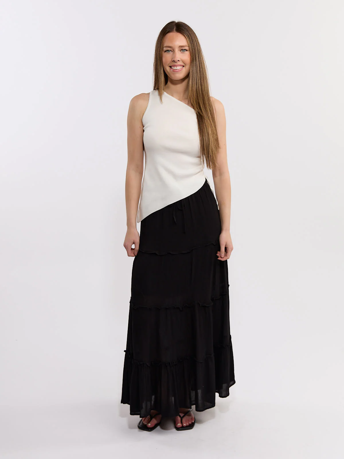 Tier Flowy Midi Skirt - Image 2