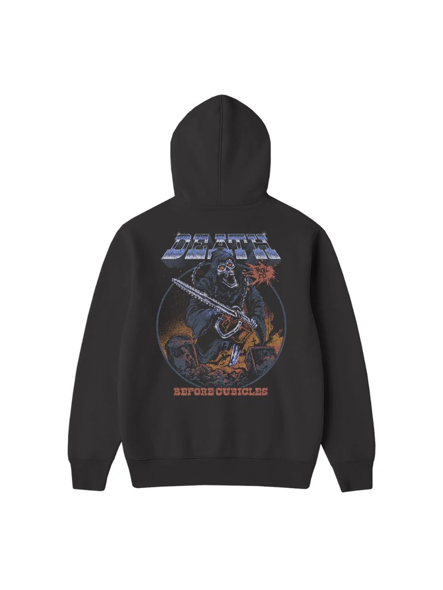 Troll Co. Death Before Cubicles Reaper Hoodie