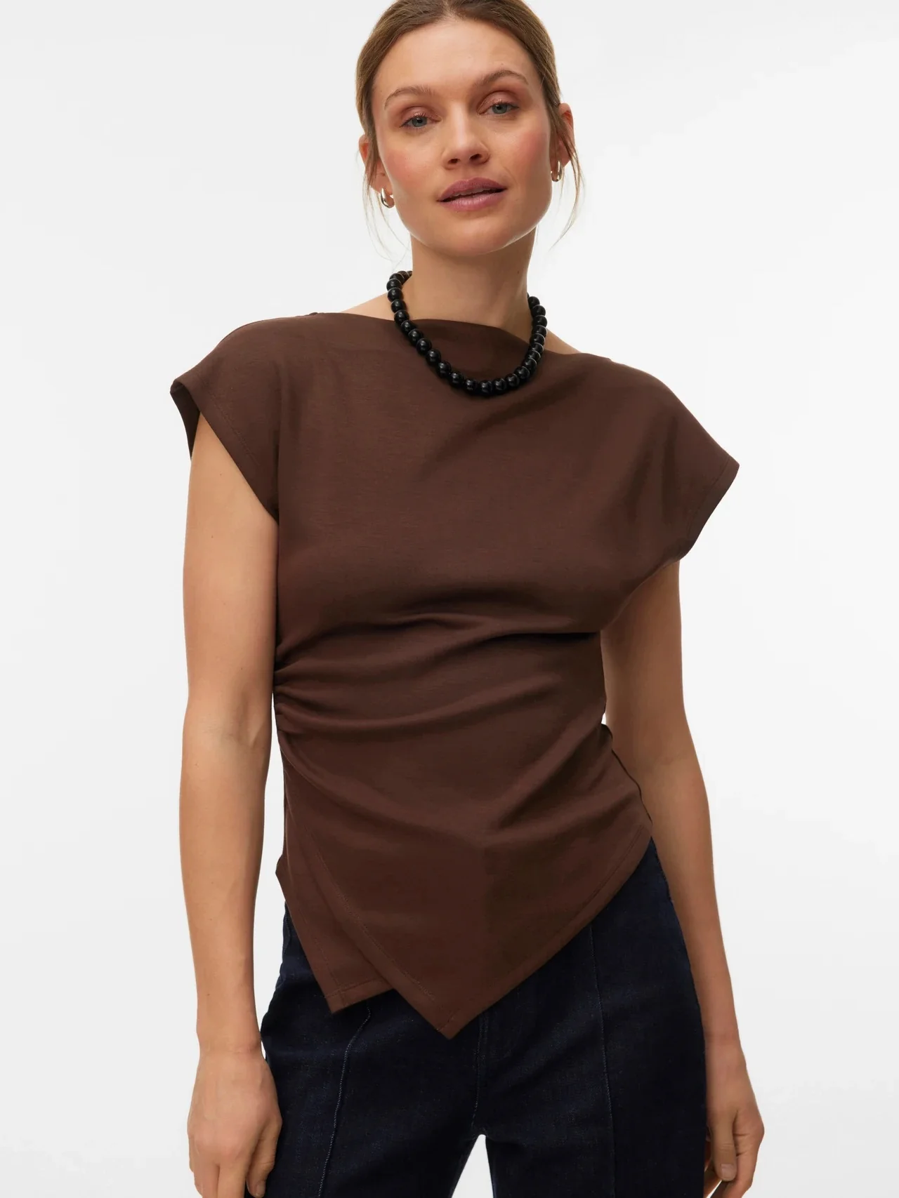 Vero Moda Millie Asymmetrical Detail Top - Image 2