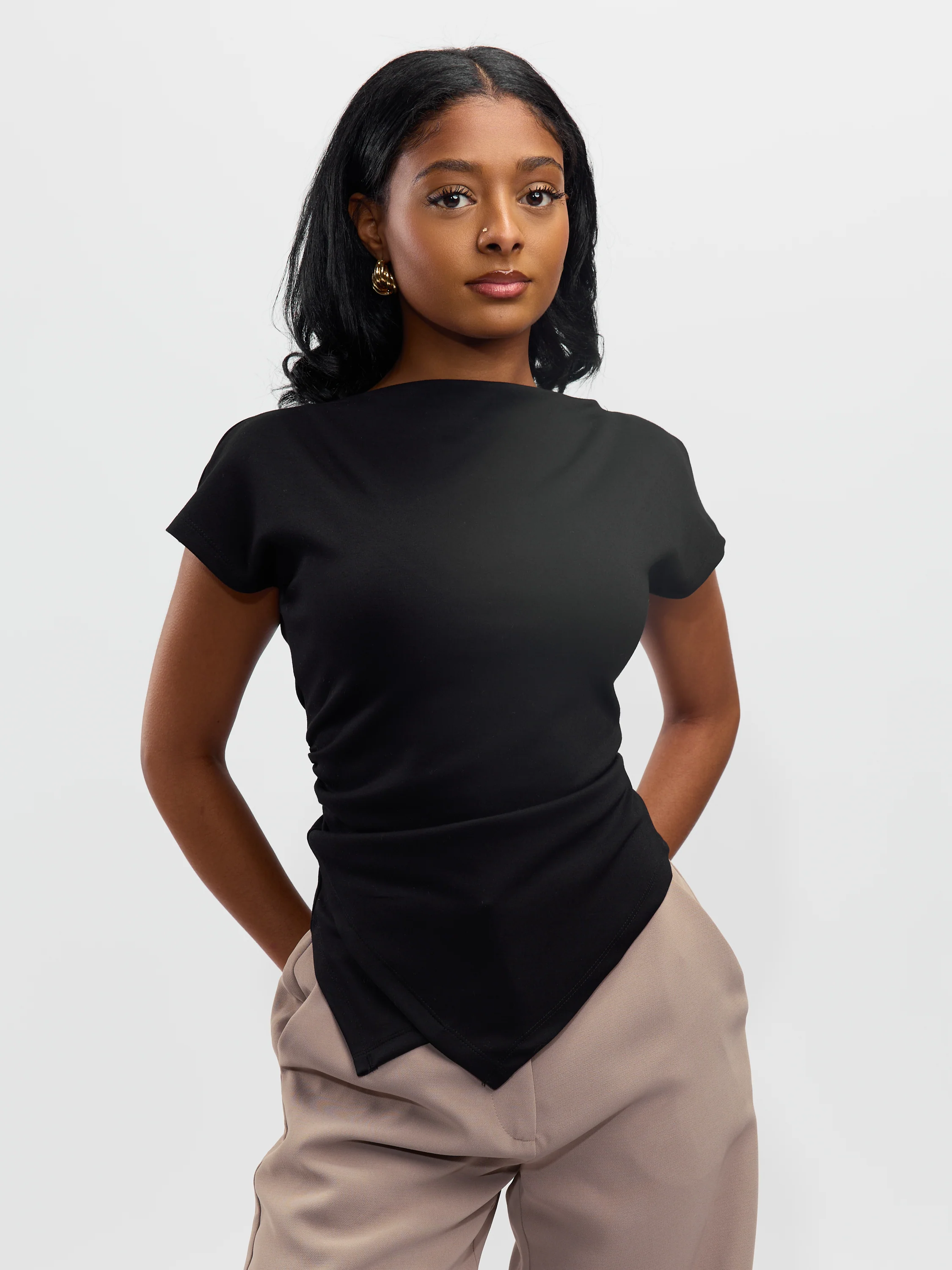 Vero Moda Millie Asymmetrical Detail Top - Image 3