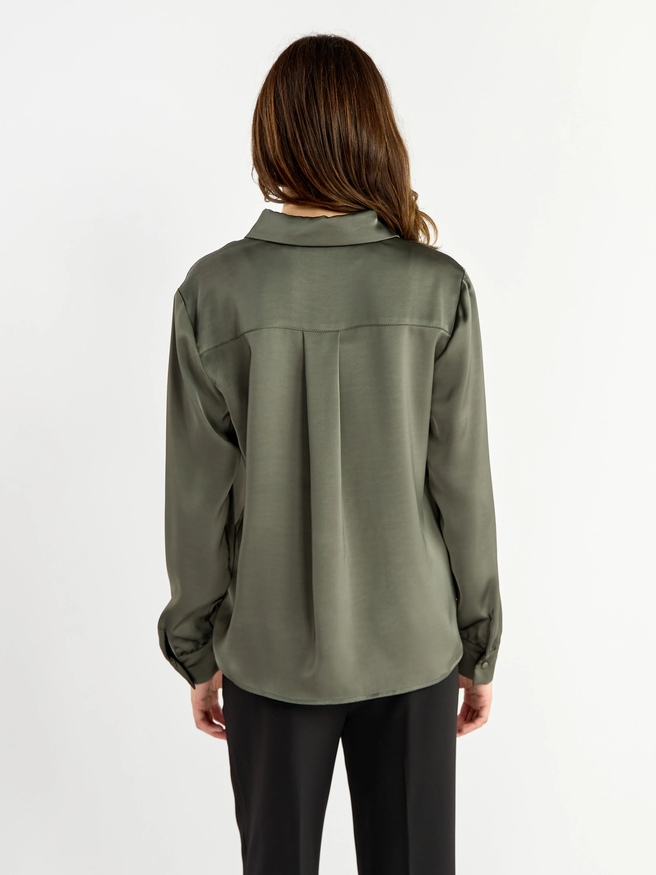 Whitty Long Sleeve Satin Blouse - Image 2
